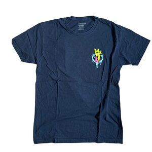 Baseball Lifestyle 101 Navy Graffiti Tshirt Mens Medium EUC